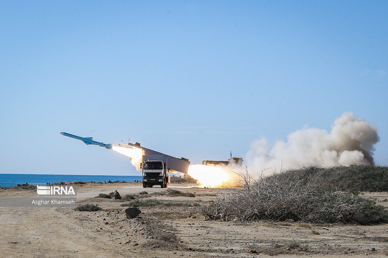 IRNA English Ghadir missile system in Zolfaqar 1401 drills