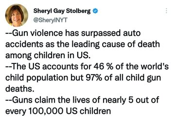 États-Unis : les armes à feu, cause de de 97% de mortalité chez les enfants