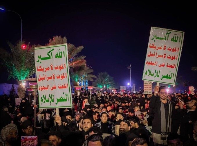 العراقيون يحيون الذكرى الثالثة لاستشهاد الشهيدين سليماني وأبو مهدي المهندس