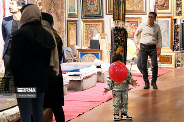 Hand-woven carpet & carpet panels exhibition in Qazvin