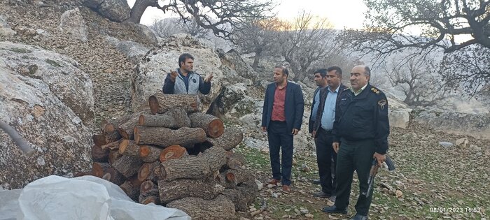 ۱۰ کوره زغال غیرمجاز در مناطق جنگلی باشت تخریب شد