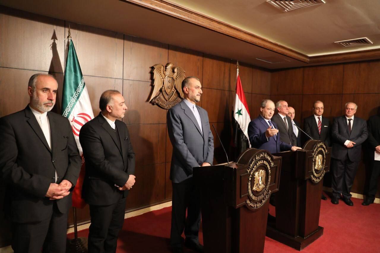 ایران اور شام کے تعلقات بہترین حالت میں ہیں: ایرانی وزیر خارجہ