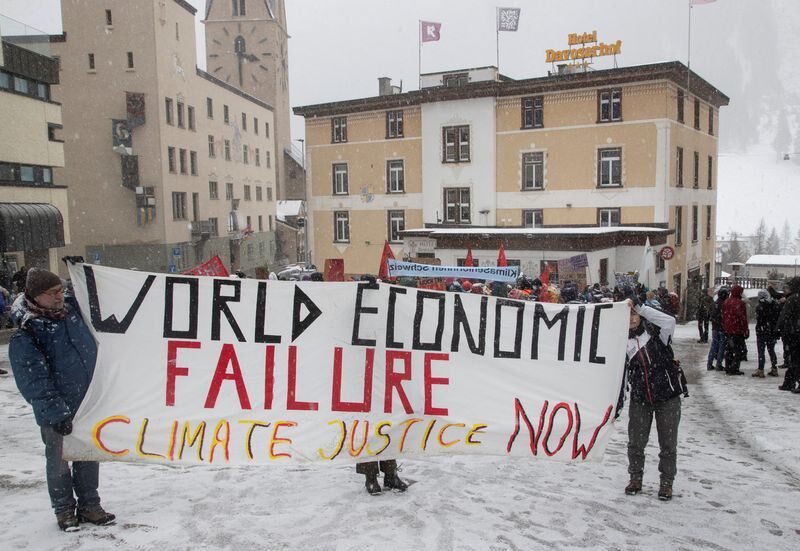 Le Forum de Davos, une occasion pour protester contre l’injustice écolo-économique