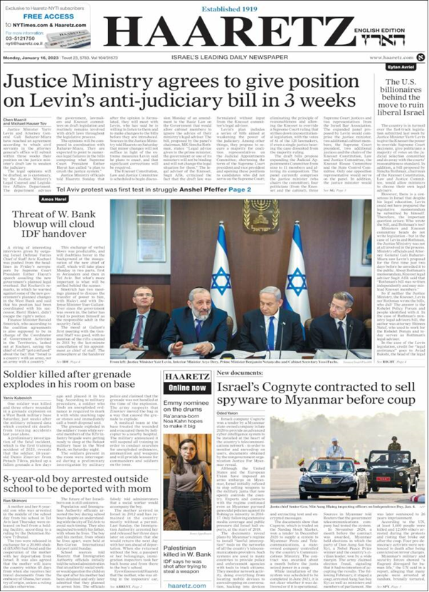 عناوین روزنامه‌های جهان؛ ابراز نگرانی رئیس رژیم صهیونیستی: اسرائیل تکه‌تکه خواهد شد