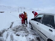 امدادرسانی هلال احمر یزد به ۳۵۰ گرفتار در برف