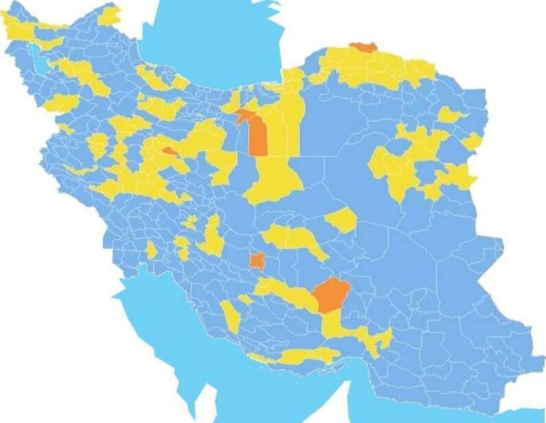 گستره رنگ زرد کرونایی خراسان‌شمالی به هفت شهرستان افزایش یافت