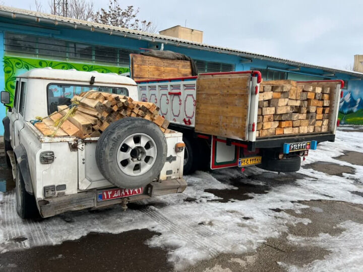   ۱۴۰ اصله چوب‌آلات قاچاق جنگلی در اردبیل کشف شد