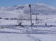 بارش برف برق ۵۶ روستای کردستان را قطع کرد