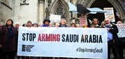 ناشطون في لندن ينظمون وقفة احتجاجية رفضا لصفقات بيع الأسلحة البريطانية إلى السعودية
