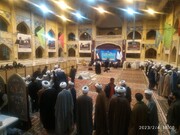 جشن تلبس ۳۵۰ طلبه حوزه علمیه خراسان رضوی در مشهد برگزار شد