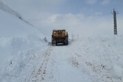 جاده برهان و راه ۱۱ روستای مهاباد مسدود است + فیلم