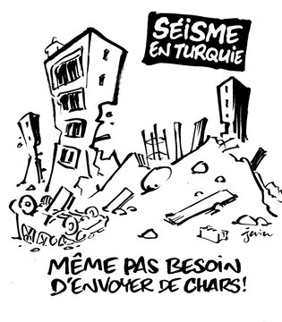 Séisme en Türkiye : la caricature du Charlie Hebdo a suscité la colère des rescapés