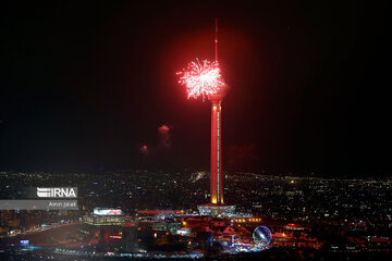 Milad, Azadi Towers lit with colors to mark Iran's Islamic Revolution Anniv