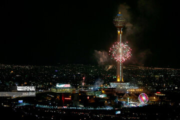 Milad, Azadi Towers lit with colors to mark Iran's Islamic Revolution Anniv