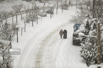 ایرانی صوبہ ہمدان برف سے سفیدپوش ہوگیا