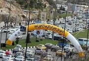 قفل ترافیک بر آمد و شد شهری شیراز در نخستین روز از اسفند ۱۴۰۱ 