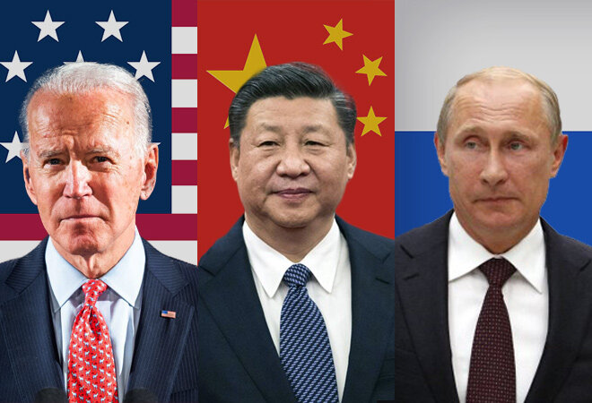 تقابل آمریکا با روسیه و چین؛ بهانه جویی برای جنگ افروزی