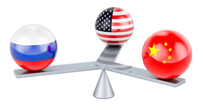 تقابل آمریکا با روسیه و چین؛ بهانه جویی برای جنگ افروزی