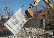 ۲۳ مورد ساخت و ساز غیر مجاز در جاجرود تخریب شد