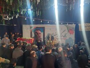 مراسم وداع باپیکر جهادگر اسماعیل احمدی در شهرک‌شهید محلاتی برگزار شد  