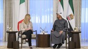 دیدار رئیس امارات و نخست وزیر ایتالیا / تحولات منطقه محور گفت وگوها