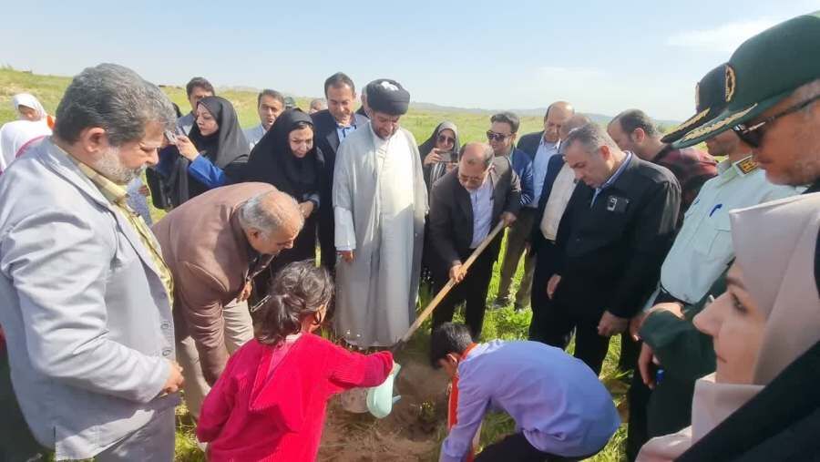 ۵۰۰ نهال در مراتع روستای فخرآوری گناوه کاشته شد