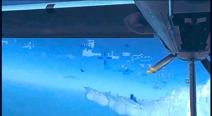 آمریکا تصاویر سقوط پهپاد جاسوسی خود را در برخورد با جنگنده روسی منتشر کرد+فیلم 