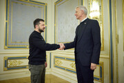 دیدار زلنسکی با نخست‌وزیر لتونی / اوکراین پیگیر عضویت در اتحادیه اروپا