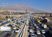 ترافیک سنگین در آزادراه‌ کرج - قزوین  