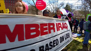 Miles estadounidenses protestan contra el belicismo de EEUU, a 20 aniversario de invasión a Irak