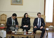 Türkiye Cumhuriyeti'nin İran yeni büyükelçisi İran Dışişleri Bakanı Hüseyin Emir Abdullahiyan ile bir araya geldi