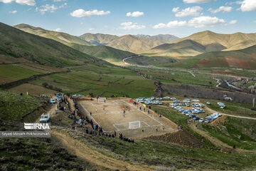 Village Football Tournament match in Iran's Kordestan