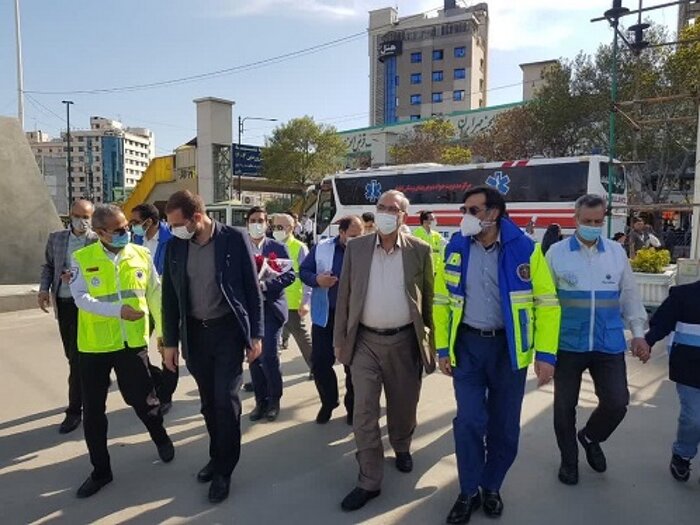 وزیر بهداشت از پایگاههای اورژانس ۱۱۵ پیرامون حرم مطهر رضوی بازدید کرد