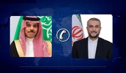 ایران اور سعودی عرب کے وزرائے خارجہ کا دو طرفہ تعلقات پر تبادلہ خیال