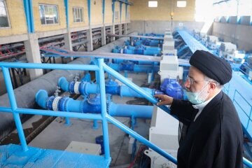 بهره‌برداری از پروژه‌های تامین و انتقال آب در خوزستان توسط رییس جمهور