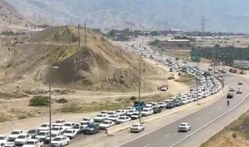 فیلم | ترافیک خروجی دالکی  بوشهر بطرف کنارتخته فارس