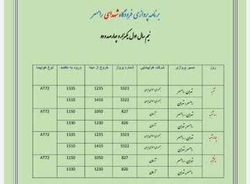 پروازهای هفتگی فرودگاه رامسر افزایش یافت 