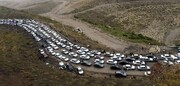 ترافیک سنگین در آزادراه تهران - شمال /مسافران شکیبا باشند