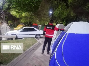 پایش چادرهای مسافرتی نوروزی در شیراز با دوربین حرارتی/نجات جان ۸۰ مسافر