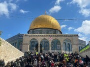 آماده شدن هزاران فلسطینی برای دومین نمازجمعه ماه رمضان در مسجد الاقصی + فیلم