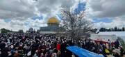 آماده شدن فلسطینیان برای سومین نماز جمعه ماه رمضان در مسجد الاقصی + فیلم