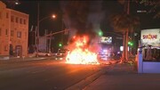 آتش گرفتن خودرو در هالیوود یک کشته و سه زخمی برجای گذاشت