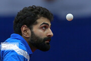 Iran's top table tennis player moves up 10 places in ITTF ranking to 54th