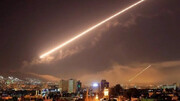 مقابله پدافند سوریه با اهداف متخاصم در آسمان دمشق