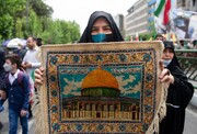 مردم با حضور در راهپیمایی روز قدس همدلی خود را با ملت مظلوم فلسطین نشان می‌دهند