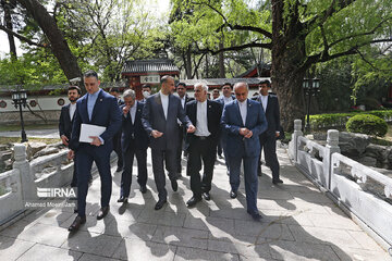 Le ministre iranien des Affaires étrangères, Hossein AmirAbdollahian, qui s'est rendu en Chine, a rencontré son homologue saoudien, Faisal bin Farhan, ce jeudi (6 avril 2023). (Photo : Ahmad Moini Jam)
