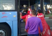 خدمات دهی رایگان ناوگان اتوبوسرانی تبریز برای تماشاگران بازی تراکتور - سپاهان