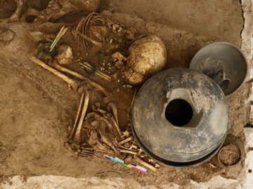 کشف اسکلت کودکان سه هزار ساله در سگزآباد قزوین + عکس