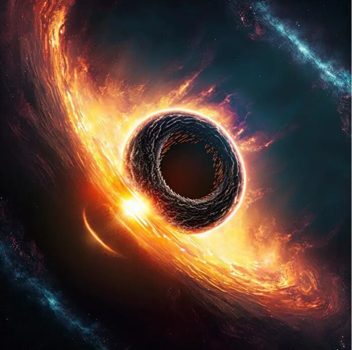 کشف زنجیر نیلگونی از ستارگان بین یک کهکشان و سیاهچاله هیولا + فیلم