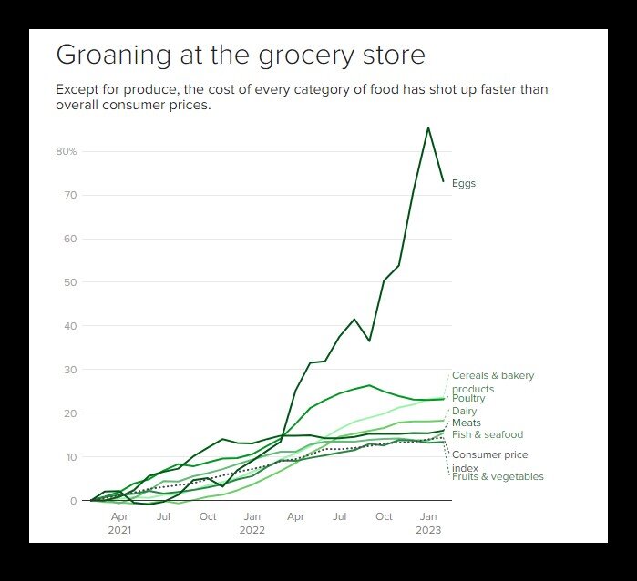 سرعت بی‌سابقه افزایش قیمت موادغذایی در آمریکا